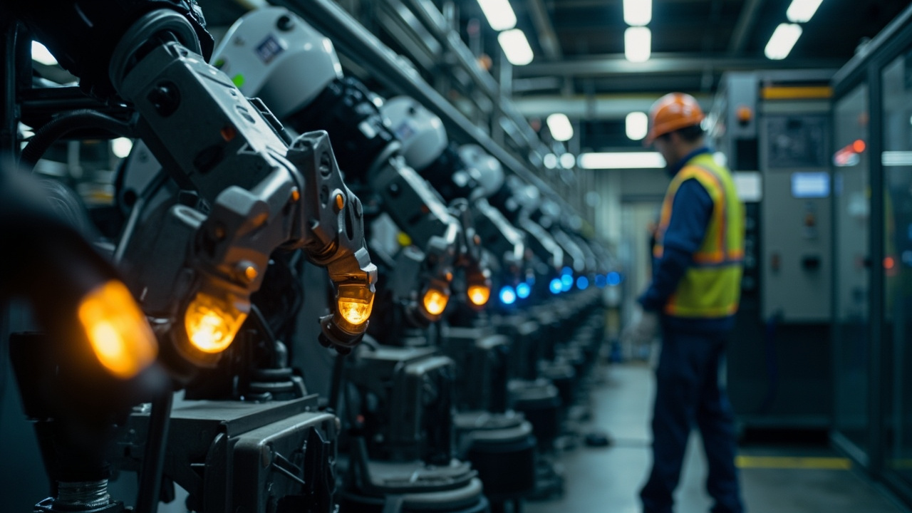 Industrial automation equipment with a technician