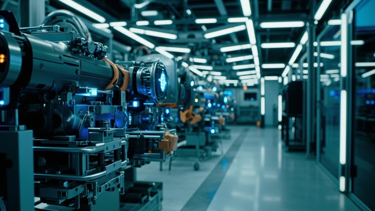 Modernized automotive production machinery with upgraded components and technology
