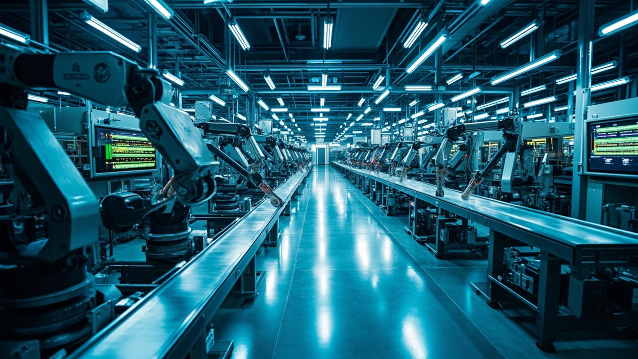 Manufacturing facility with industrial automation equipment